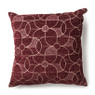 Sierkussen chenille art deco - bordeau - 45x45 cm