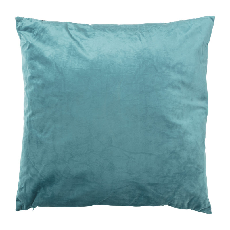 Sierkussen pauw/bloemen - donkerblauw - 45x45 cm 