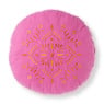 Sierkussen geborduurd - roze - ø40 cm