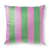 Kussen streep - groen/roze - 45x45 cm