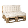 Luxe palletkussens - naturel - set van 2