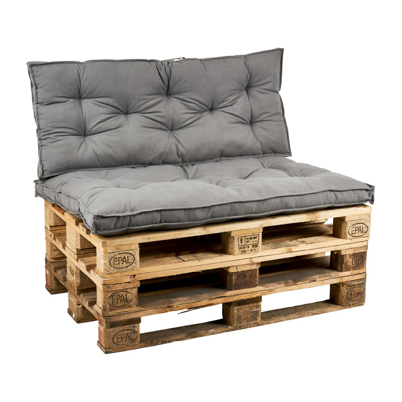 Palletkussens grijs set van 2 Xenos