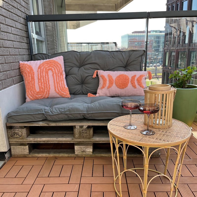 Palletkussens 120x80 cm - grijs - set van 2