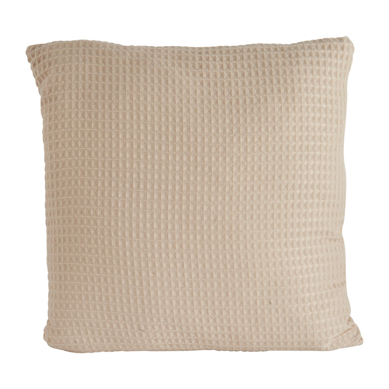 Sierkussen vlakjes - naturel - 45x45 cm 