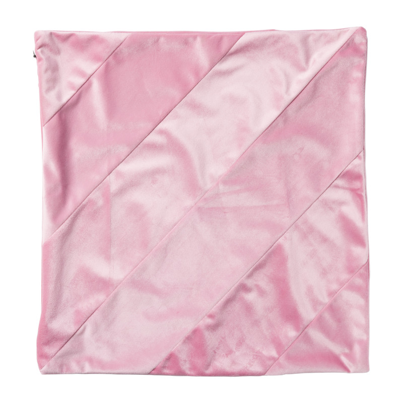 Kussenhoes streep - roze - 43x43 cm