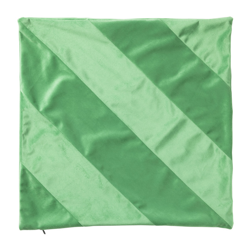 Kussenhoes streep - groen - 43x43 cm