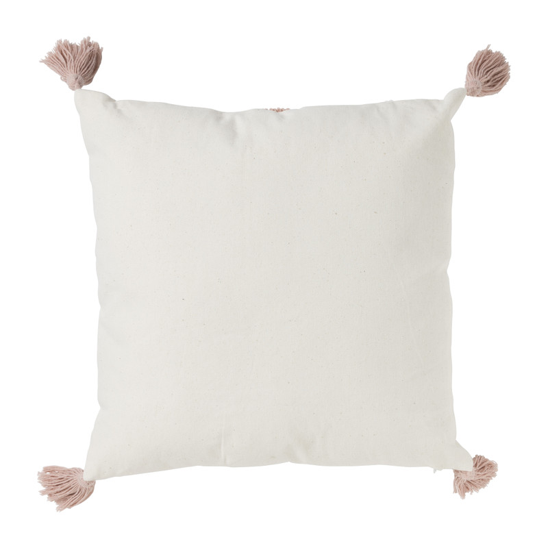 Kussen ruit - roze/zwart - 45x45 cn