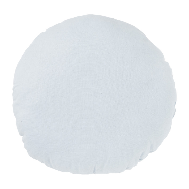 Kussen embroidery - blauw - ø40x40 cm