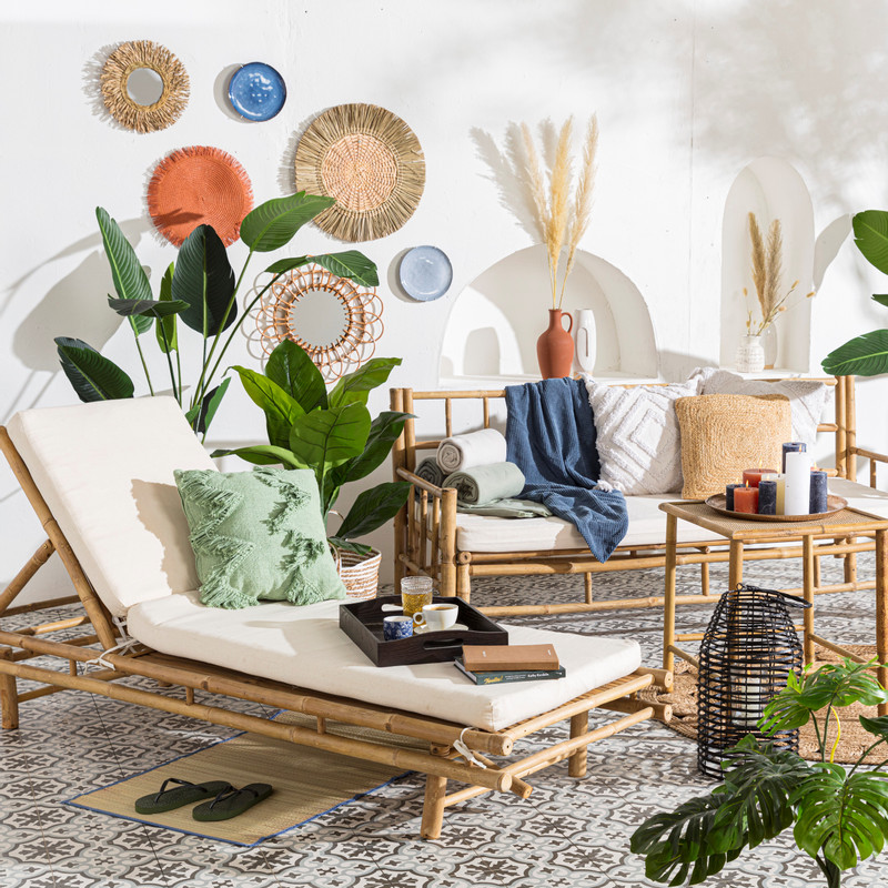 Sierkussen met franjes - groen - 45x45 cm 