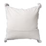 Sierkussen diamant franjes - wit - 45x45 cm 