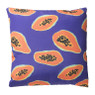 Sierkussen papaya - blauw - 45x45 cm 
