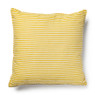 Sierkussen met sprepen - wit/geel - 45x45 cm 