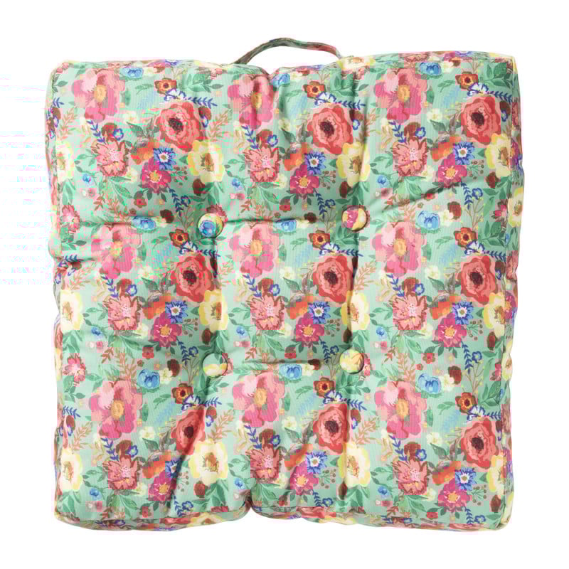 Matraskussen bloemprint - diverse kleuren - 43x43 cm