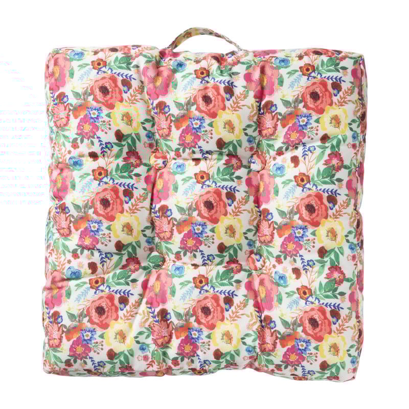 Matraskussen bloemprint - diverse kleuren - 43x43 cm