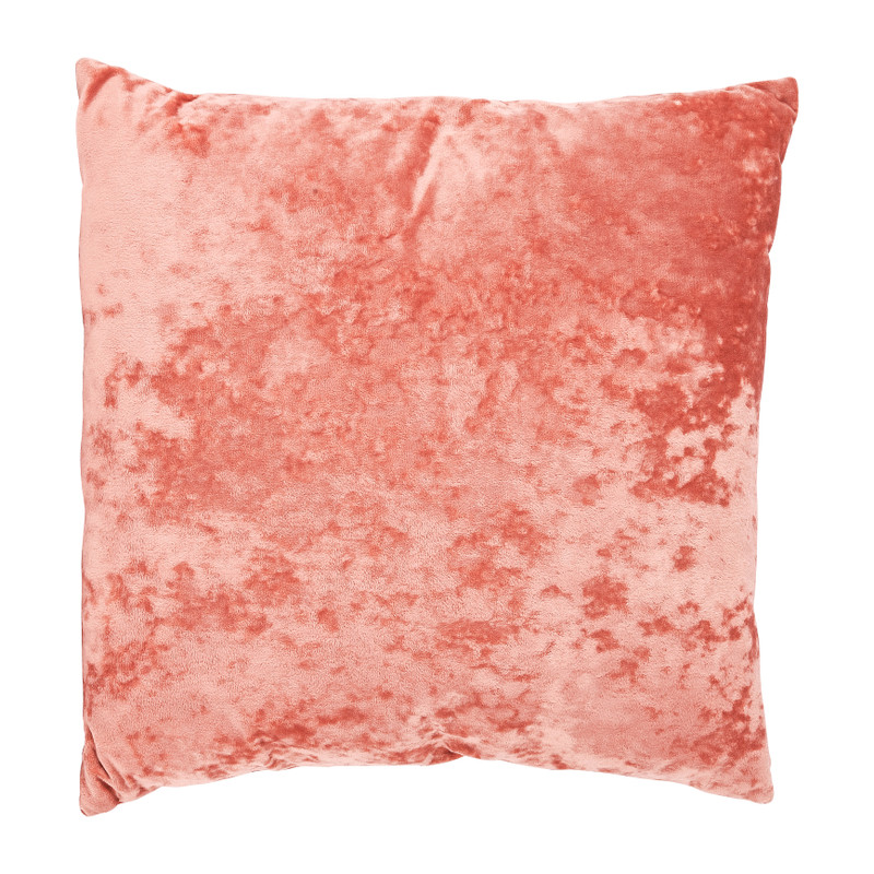 Sierkussen velvet bladeren - goud/roze - 45x45 cm