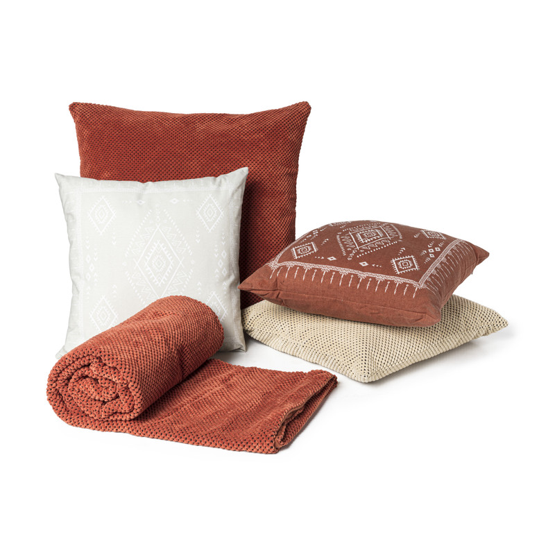 Sierkussen boho - gebroken wit - 45x45 cm