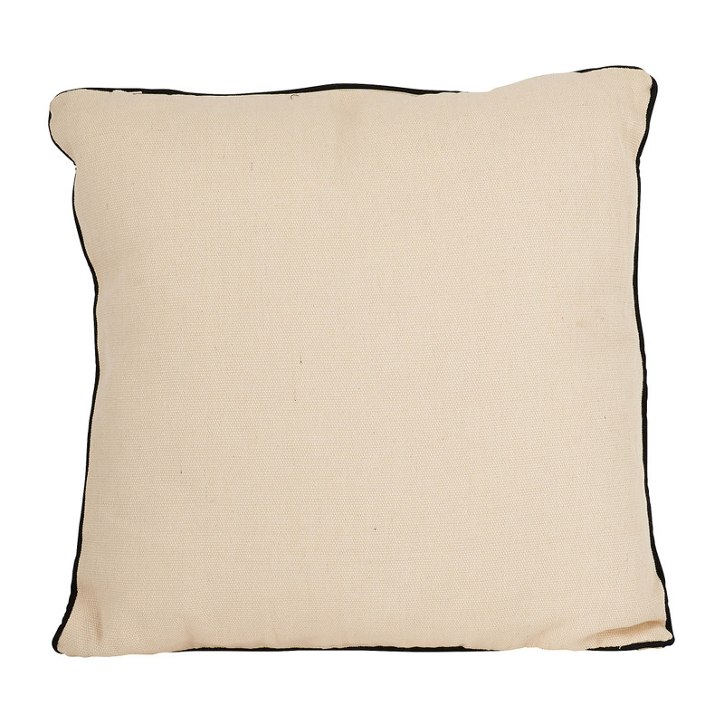 Sierkussen lijnen - zwart/goud - 45x45 cm