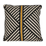 Sierkussen lijnen - zwart/goud - 45x45 cm