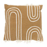 Sierkussen geborduurd - lichtbruin - 45x45 cm