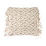 Sierkussen macrame - wit - 45x45 cm