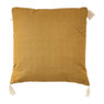 Sierkussen borduursel en tassels- mosterd - 45x45 cm