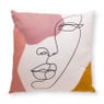 Sierkussen gezicht - roze - 45x45 cm