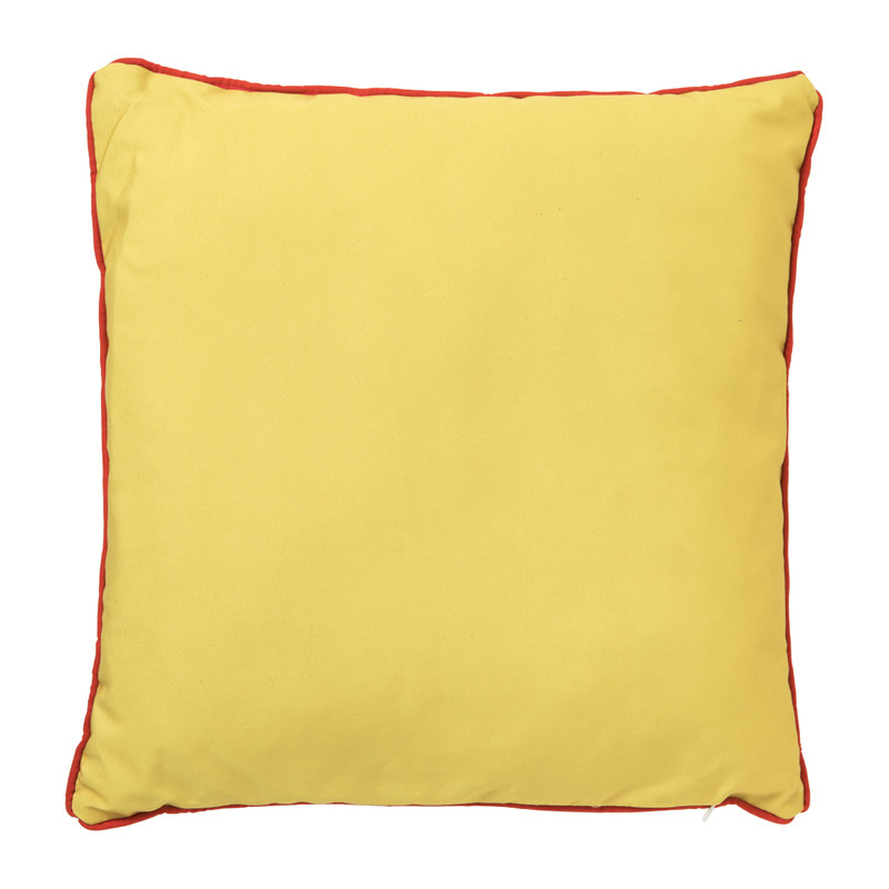 Sierkussen funky print - Geel - 45x45 cm