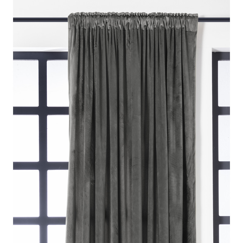 De slaapkamer schoonmaken Veraangenamen Schaar Verduisterend gordijn - grijs- 260x140 cm | Xenos