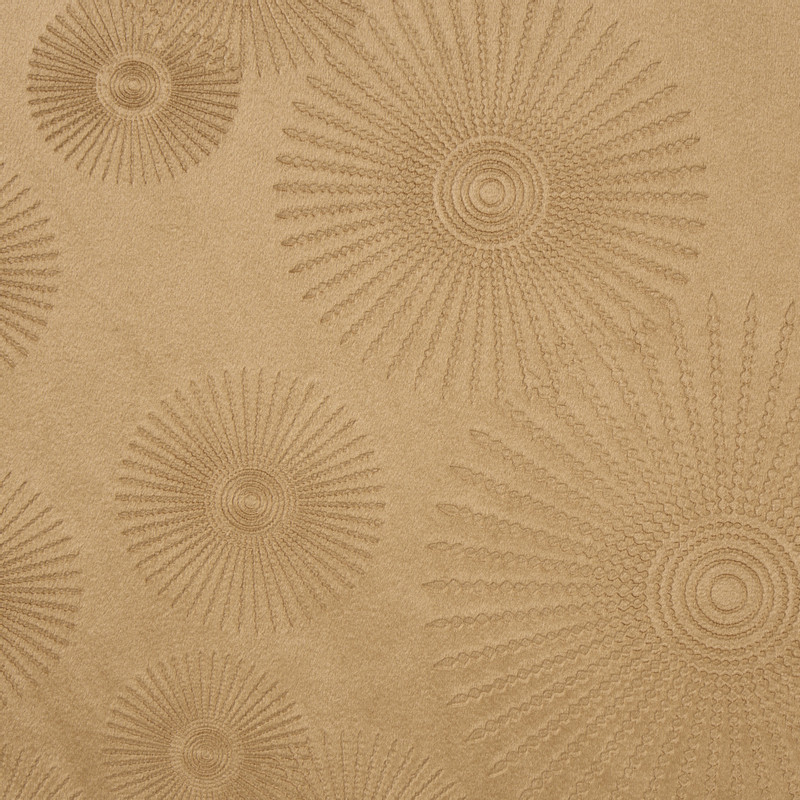 Gordijn zon relief print - goudkleurig - 140x260 cm