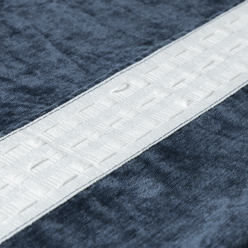 Gordijn chenille - blauw - 140x250 cm