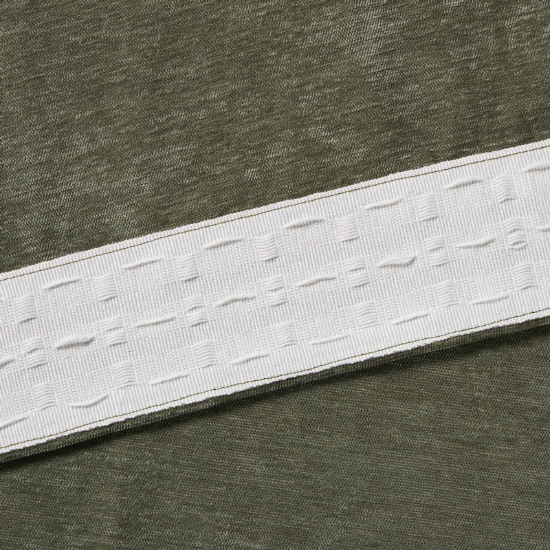 Gordijn chenille - groen - 140x260 cm