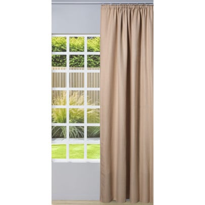 Gordijn chenille - beige - 140x260 cm