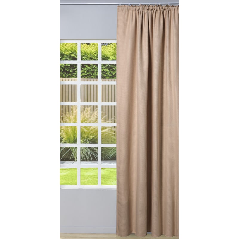 Gordijn chenille - beige - 140x260 cm