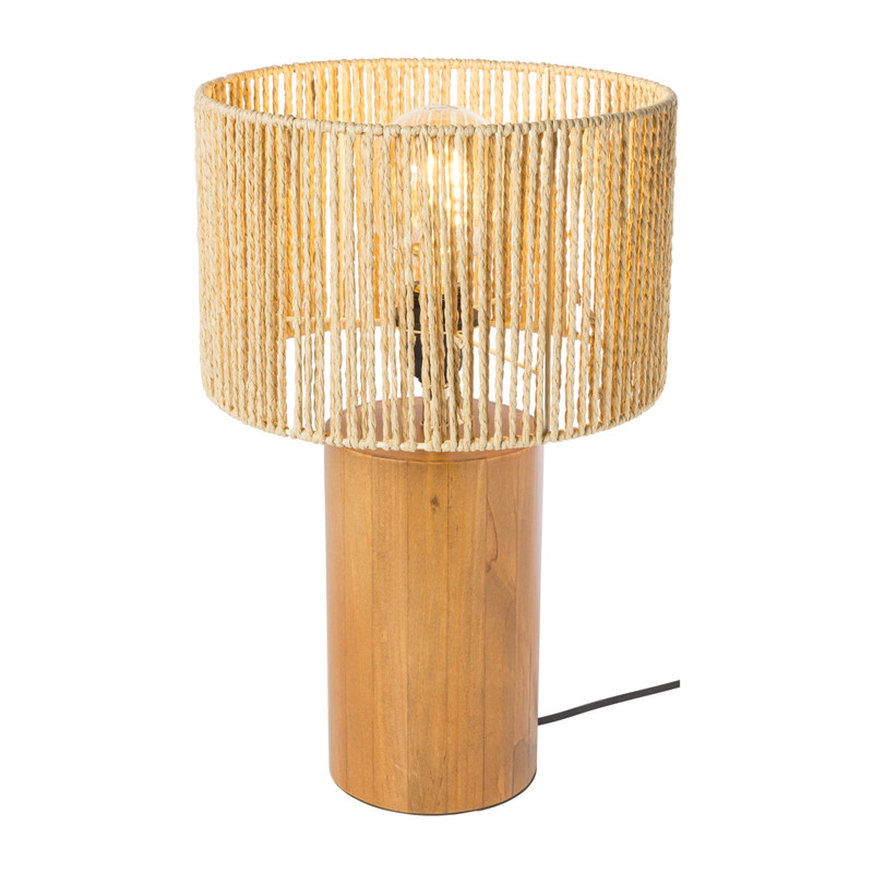 Lampenkap gevlochten - papier/staal - ø28x18 cm