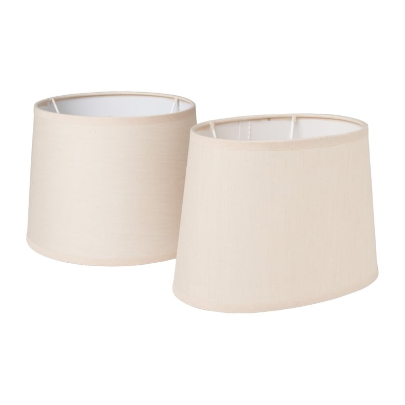 Lampenkap zand rond - ø19x14 cm