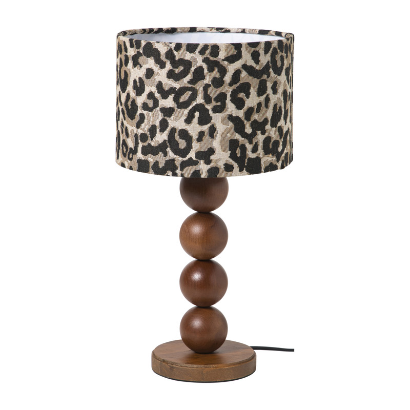 Lampenkap animal klein - bruin/zwart - ø21x15.5 cm