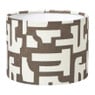 Lampenkap japandi klein - bruin/wit - ø21x15.5 cm
