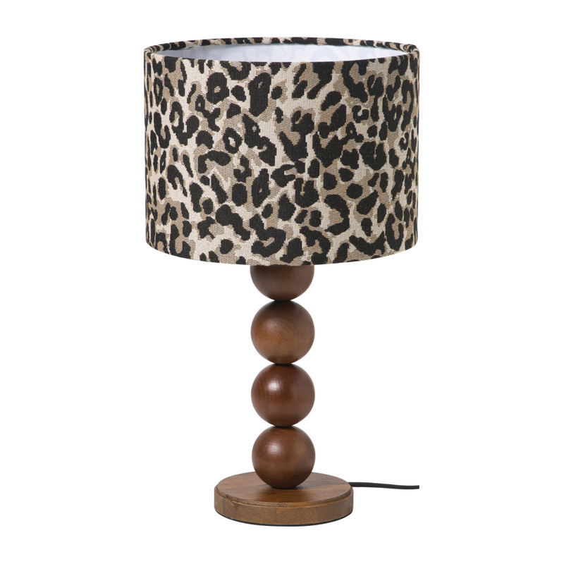 Lampenkap animal groot - bruin/zwart - ø24.5x17.5 cm