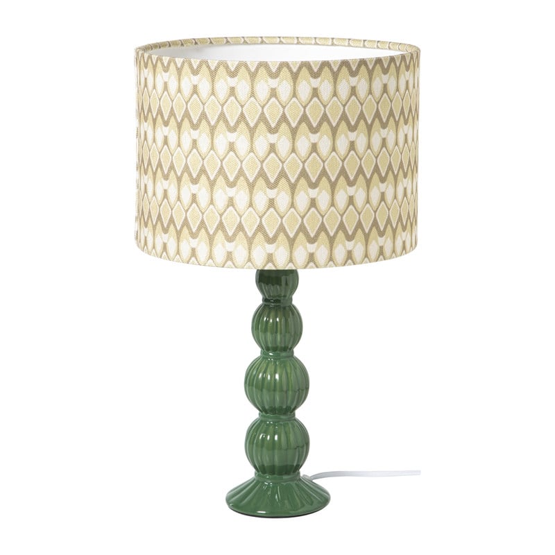 Lampenkap print groot - geel - ø24.5x17.5 cm