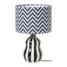 Lampenkap zigzag groot - zwart/wit - ø24.5x17.5 cm