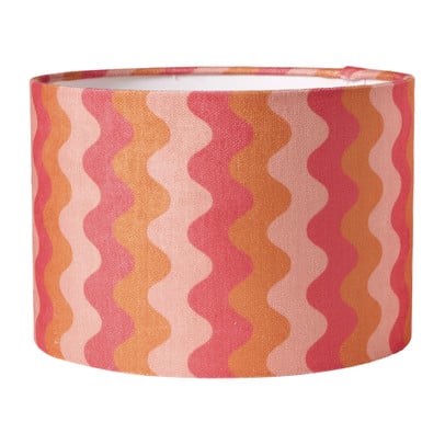Lampenkap retro - roze - ø24.5x17 cm