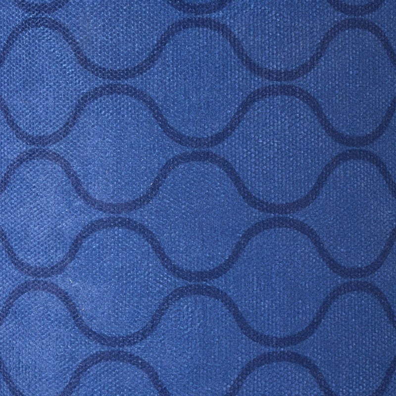 Lampenkap grafisch - blauw - ø24.5x17 cm