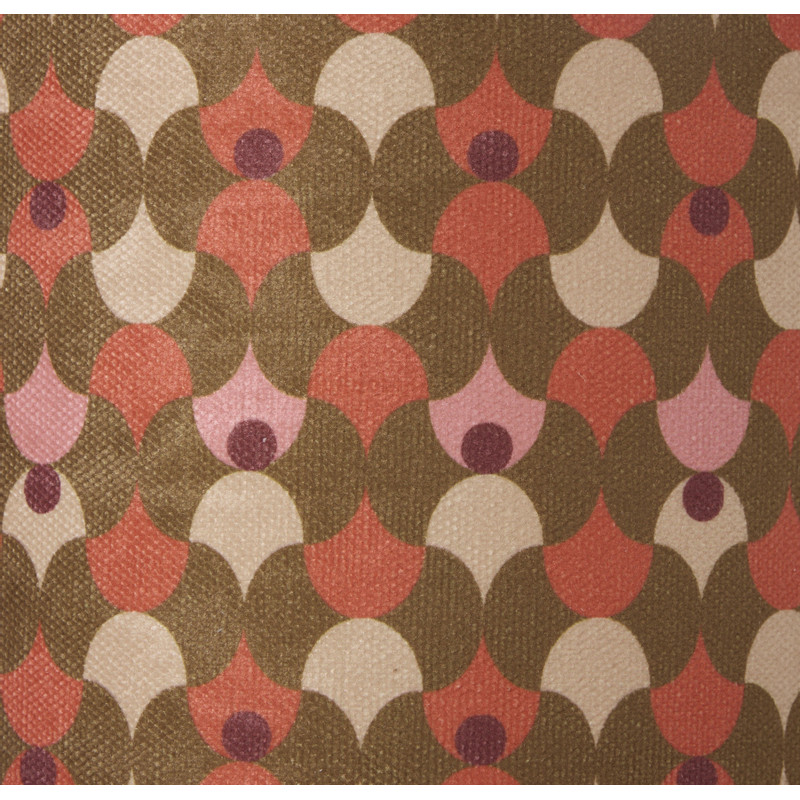 Lampenkap retro klein - bruin/roze - ø21x15.5 cm