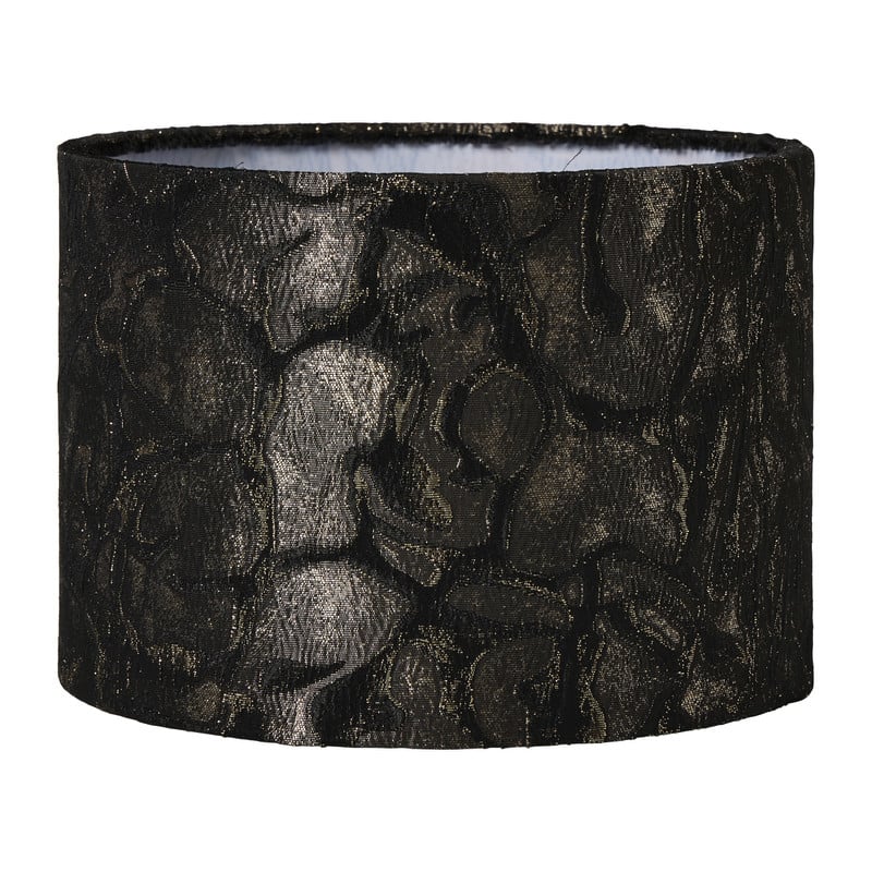 Lampenkap jacquard klein - goudkleurig/zwart - ø21x15.5 cm