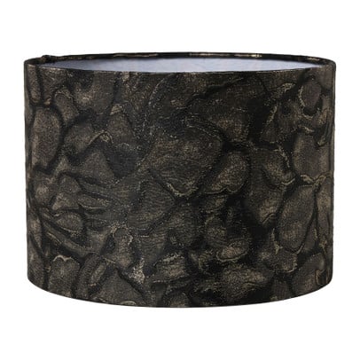 Lampenkap jacquard groot - goudkleurig/zwart - ø24x17 cm