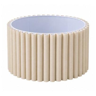 Lampenkap ribbels - beige - ø33x20 cm