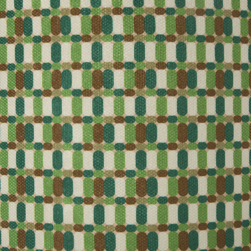 Lampenkap retro groot - groen/blauw - ø24x17 cm