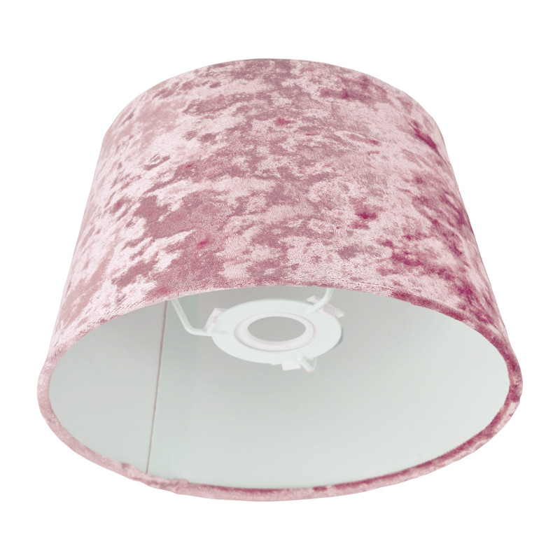 Lampenkap velvet - lichtroze - ⌀18 cm 