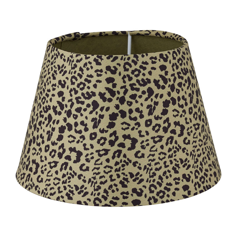 Lampenkap luipaard - groen - 18 cm