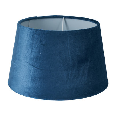 bovenstaand paraplu kroeg Lampenkap velvet - blauw - 23x23x14 cm | Xenos
